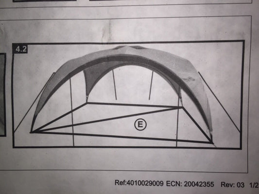 Coleman Event Shelter 15ft x 15ft Ground Straps Frame Tapes